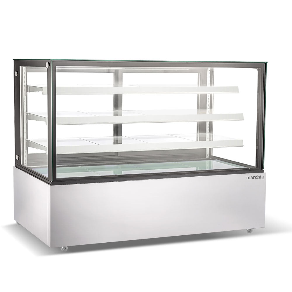 Marchia MBT72-ST 72" Straight Glass Refrigerated Bakery Display Case, 6 Adjustable Glass Shelves, R290