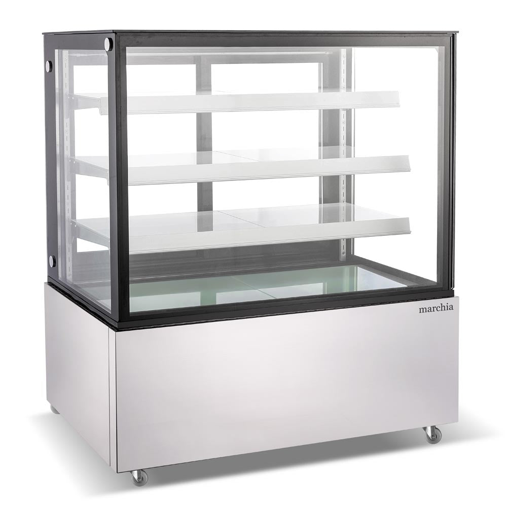 Marchia MBT48-ST 48" Straight Glass Refrigerated Bakery Display Case, 3 Adjustable Glass Shelves, R290