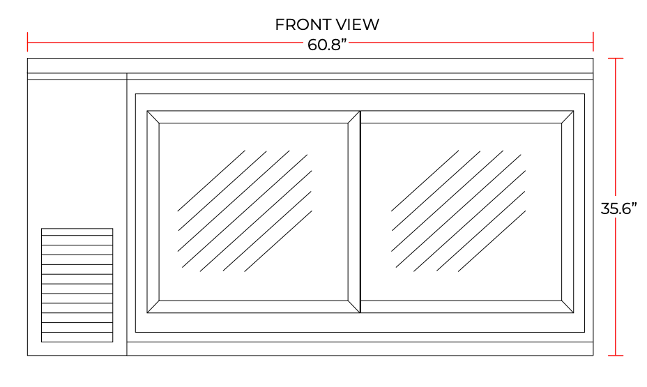 Coldline CBB-60G-SL 60" Refrigerated Narrow Black Sliding Glass Door Back Bar Cooler