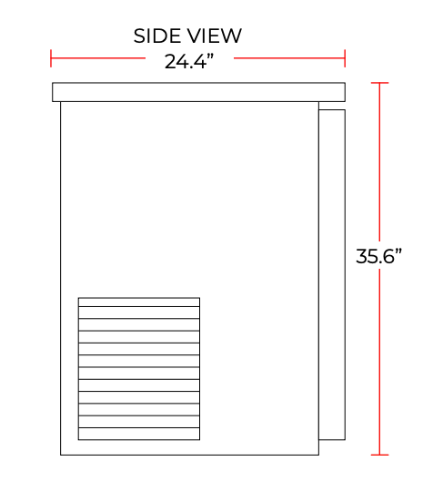 Coldline CBB-72 72" Black Counter Height Narrow Solid Door Back Bar Refrigerator