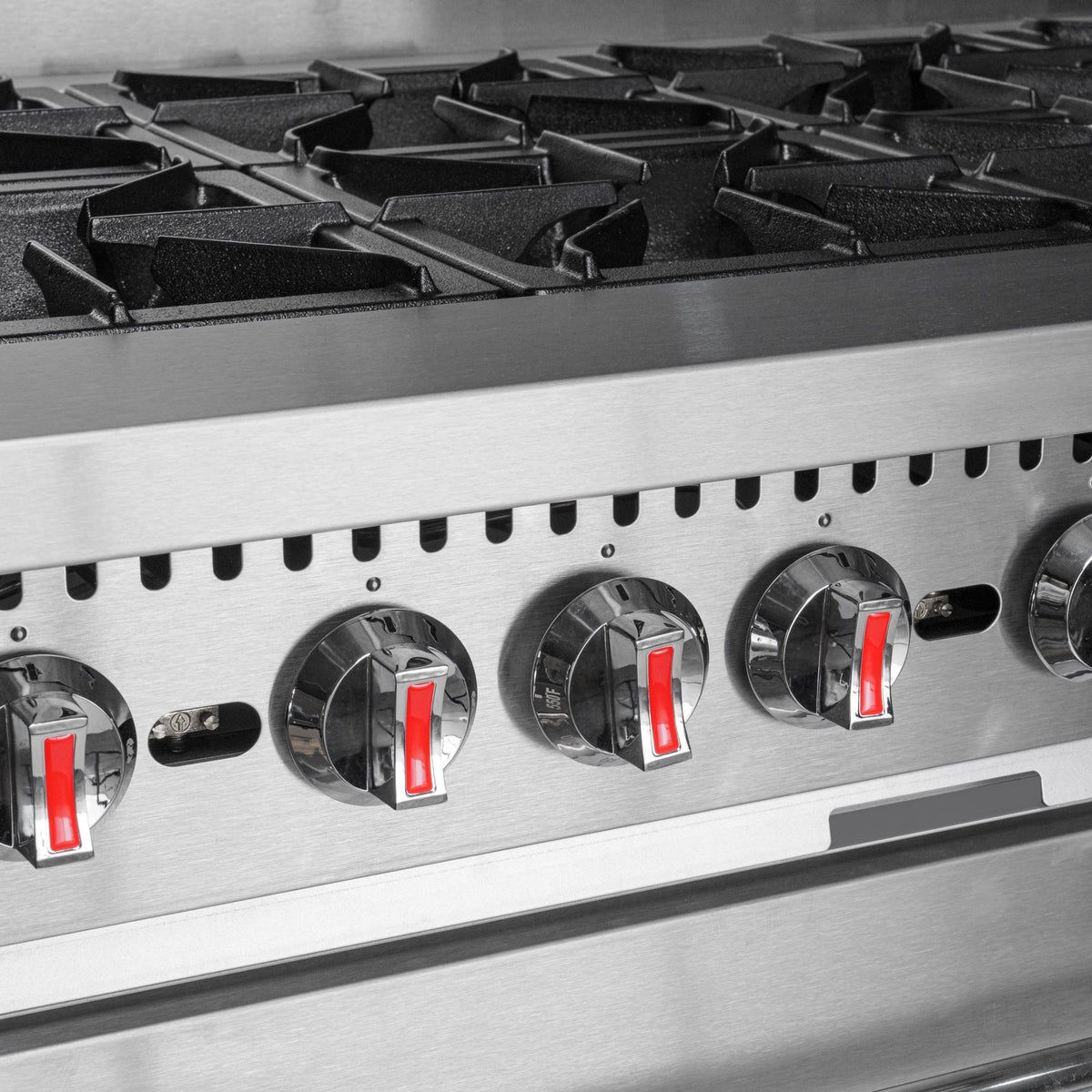 KoolMore KM-CR60-NG 60 In. Commercial Natural Gas Range, 10 Burners, 2 Standard Ovens, Stainless Steel