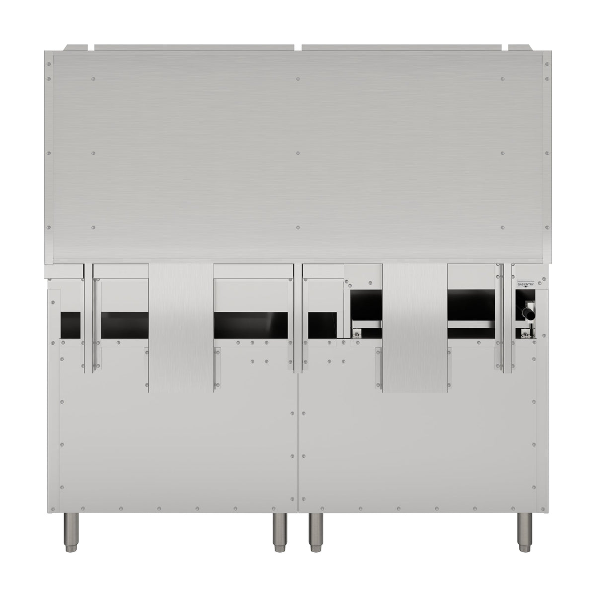 KoolMore KM-CRG364-NG 60 In. Commercial Natural Gas Range, Stainless Steel, 4 Open Burners, 36 In. Griddle, Dual Ovens