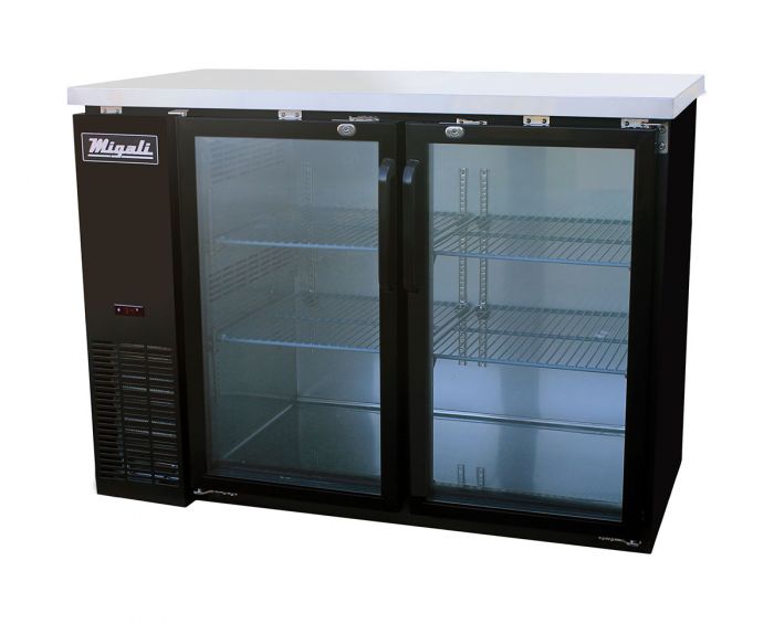 Migali C-BB48G-HC 48" Glass Door Back Bar Refrigerator, Competitor Series