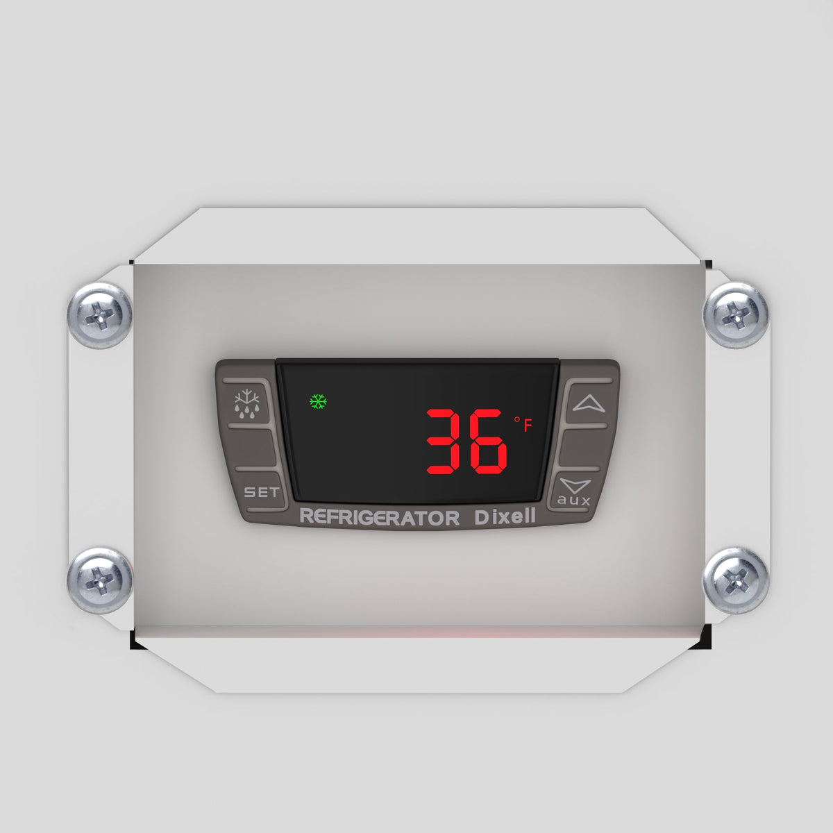 KoolMore KM-MC34-HDC 34 In. Commercial Milk Cooler, 8 Crate Capacity, Stainless Steel and White, Heavy-Duty Casters