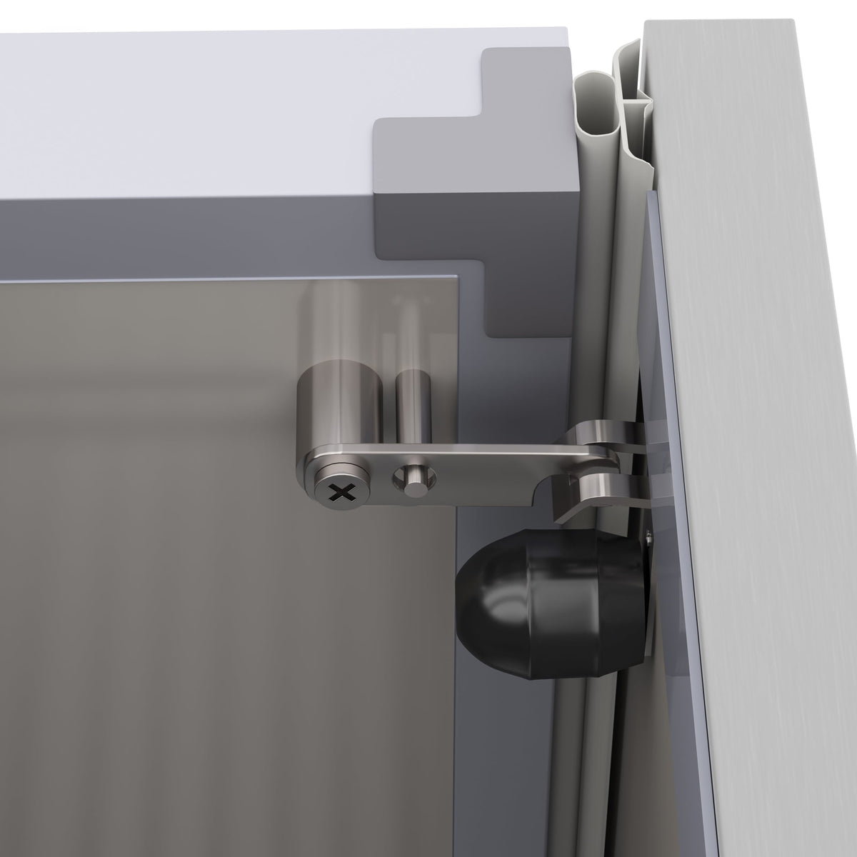 KoolMore KM-MC34-HDC 34 In. Commercial Milk Cooler, 8 Crate Capacity, Stainless Steel and White, Heavy-Duty Casters