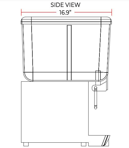Coldline BD35-STIR Triple Bowl Beverage Dispenser with Pump Spray System