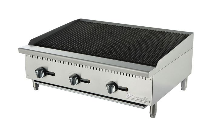 Migali C-CR36 36" Wide Char-Rock Broiler - 105,000 BTU, Competitor Series