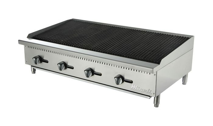 Migali C-CR48 48" Wide Char-Rock Broiler - 140,000 BTU, Competitor Series