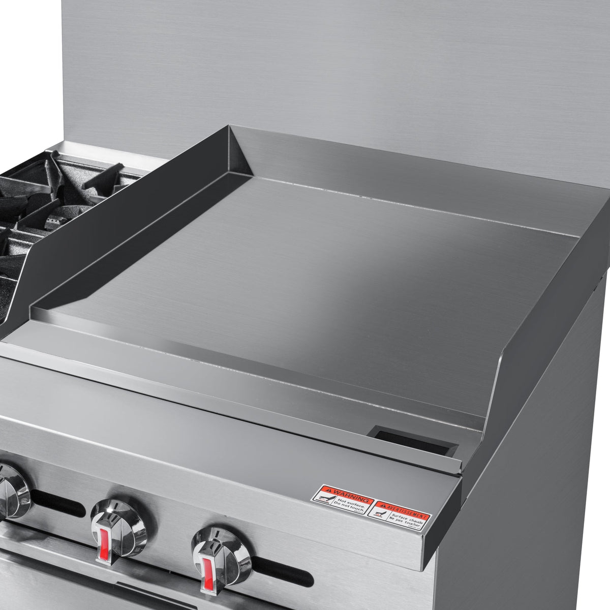 KoolMore KM-CRG36-LP 36 In. Commercial Liquid Propane Range, Stainless Steel, 2 Open Burners, 24 In. Griddle