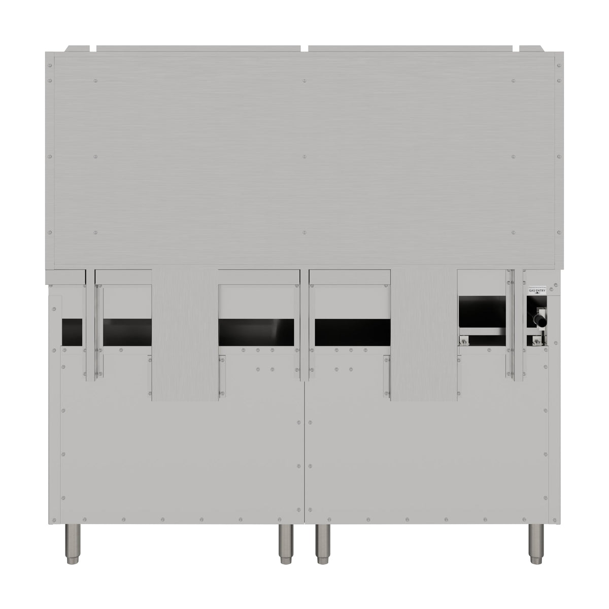 KoolMore KM-CRG482-NG 60 In. Commercial Natural Gas Range, Stainless Steel, 2 Open Burners, 48 In. Griddle, Dual Ovens