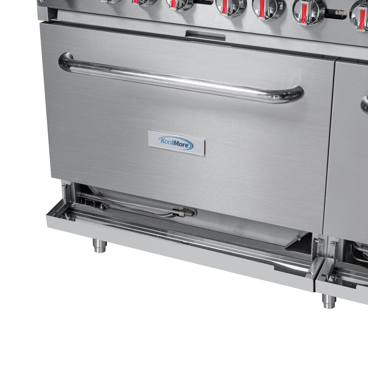 KoolMore KM-CR60-NG 60 In. Commercial Natural Gas Range, 10 Burners, 2 Standard Ovens, Stainless Steel