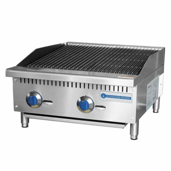 Standard Range SR-CB24-M 24" Gas Countertop Radiant Charbroiler, 70,000 BTU