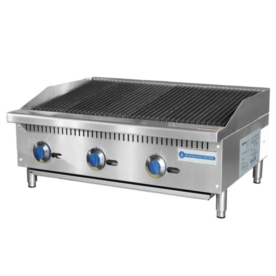 Standard Range SR-CB36-M 36" Gas Countertop Radiant Charbroiler, 105,000 BTU