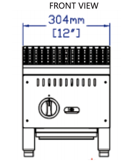 Standard Range SR-CB12-M 12" Gas Countertop Radiant Charbroiler, 35,000 BTU