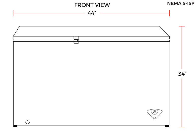 Coldline CF44 44" Commercial Chest Freezer, 10 cu. ft.
