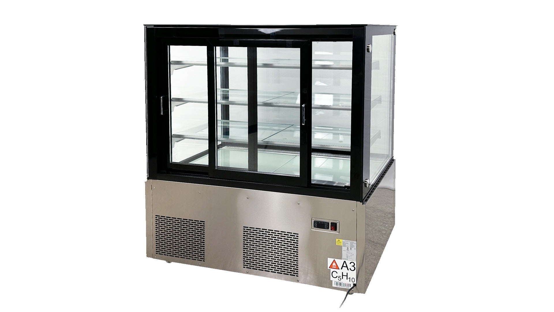 Cooler Depot DXXCW-371 48 In. Refrigerated Bakery Display Case, 18.7 Cu. Ft., 3 Adjustable Glass Shelves, LED Lighting