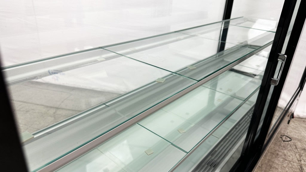 Cooler Depot DXXCW-571 72 In. Refrigerated Bakery Display Case, 28.6 Cu. Ft., Rear Sliding Doors, 3 Adjustable Glass Shelves