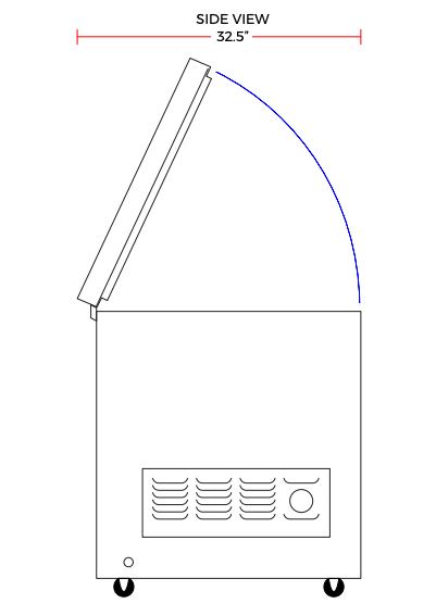 Coldline CF76 76" Commercial Chest Freezer, 22.5 cu. ft.