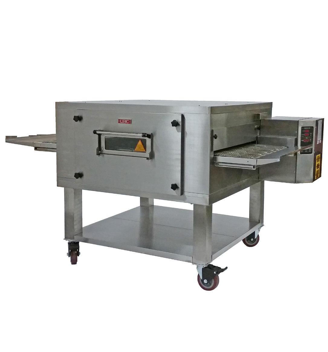 LBC Bakery LPC-31E Electric 31" Belt Conveyor Pizza Oven, 222 12" Pizzas per Hour and Twin 16" Pizzas Side by Side