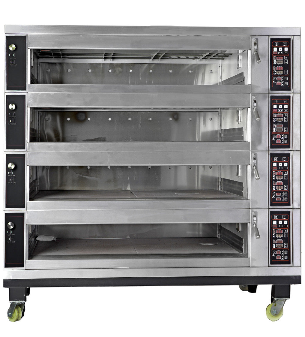 LBC Bakery SE-914-B 4-Decks Electric Deck Oven, 4 Full Sheet Pan Capacity with Independent Steam