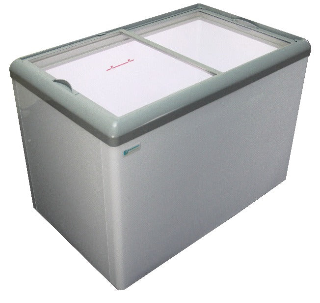 Excellence Industries HL-7HC 32 In. Ice Cream Display Chest Freezer, Sliding Heat Reflective Lids, Cold Wall Evaporator, LED Interior Lighting