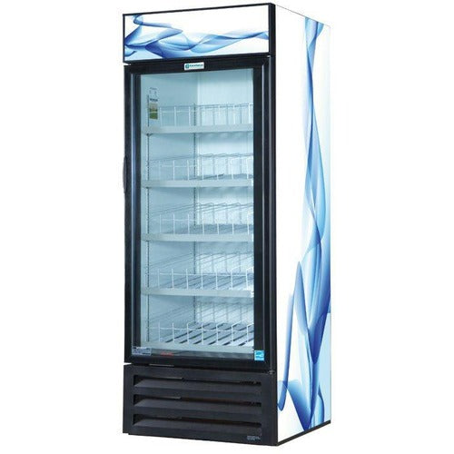 Excellence Industries VR-26HC 30 In. Heavy Duty Upright Merchandiser Refrigerator, 890 Can Capacity, Double Paned Glass Door, LED Interior Lighting