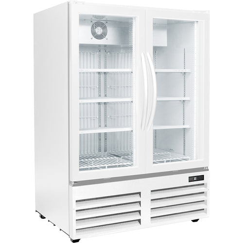 Excellence Industries GDF-15 36 In. Glass Door Merchandiser Freezer, -20°F Capable, Two Triple Pane Glass Doors, LED Lighted Interior