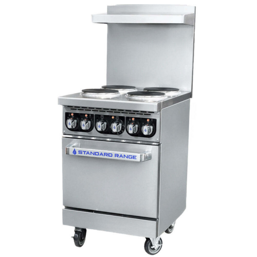 Standard Range SR-ER24-208 24" Electric Range with 4 Burners and Standard Oven, 208V, 3 Phase