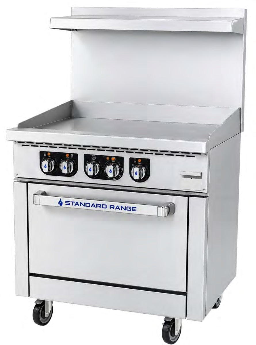 Standard Range SR-ER36-36EG-208 36" Electric Range with 36" Griddle Top, 1 Oven, 208V, 3 Phase