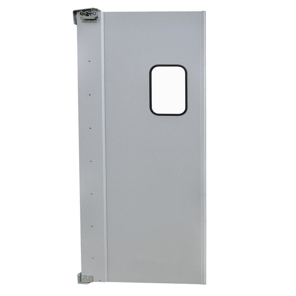 Prepline PTD3684 36 x 84 In. Single Panel Aluminum Swinging Traffic Door with 9 x 14 In. Window