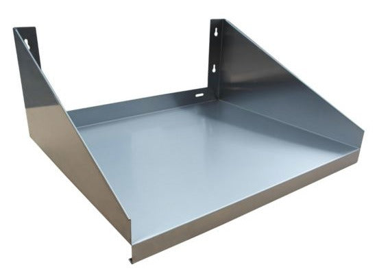 Prepline PWMS-2424 24 In. Stainless Steel Wall Mount Microwave Shelf, 18 Gauge, 200 lb. Capacity