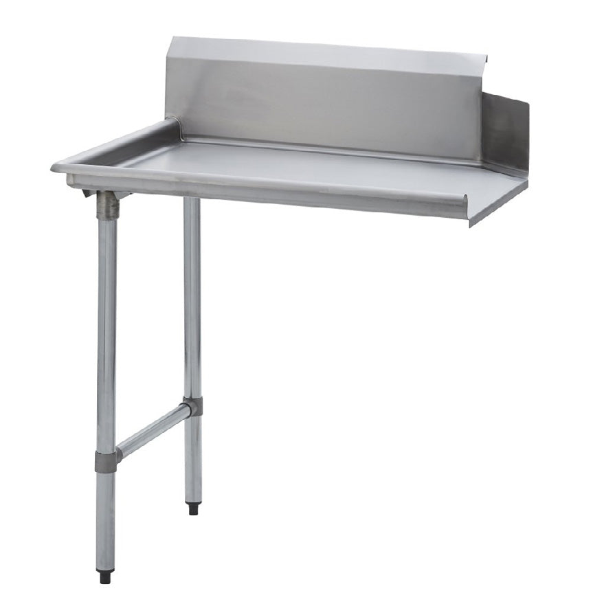 Prepline PCDT-48L 30"D x 48"L Left Side Clean Dishtable, 18 Gauge 304 Stainless Steel, 10 In. Backsplash