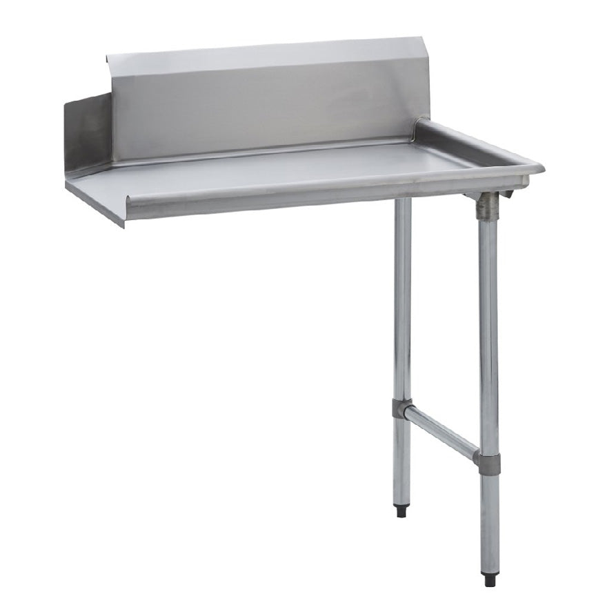 Prepline PCDT-48R 30"D x 48"L Right Side Clean Dishtable, 18 Gauge 304 Stainless Steel, 10 In. Backsplash