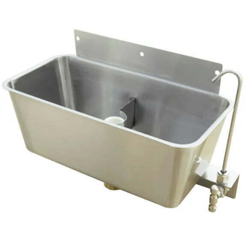 Prepline PDW-2 11 In. Stainless Steel Ice Cream Dipper Well and Faucet Set