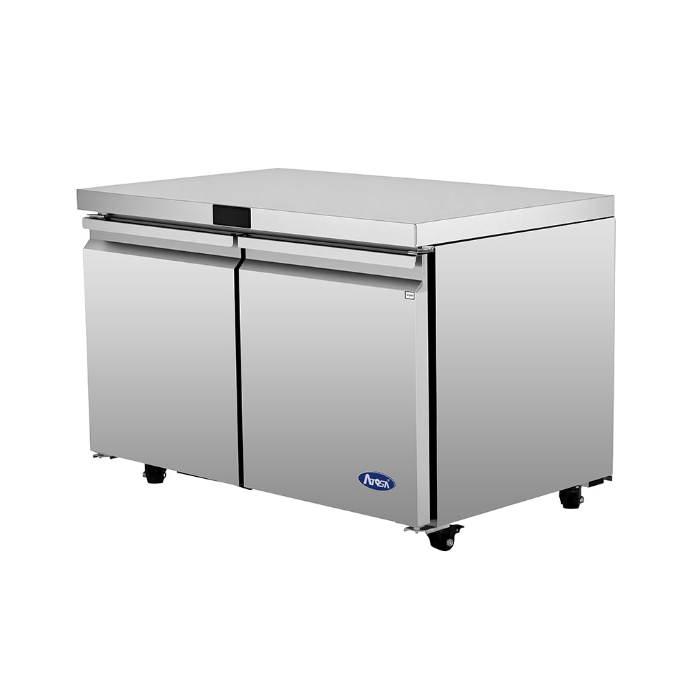 Atosa AUF48SD 48" Two Door Undercounter Freezer, 11.8 Cu. Ft., Stainless Steel