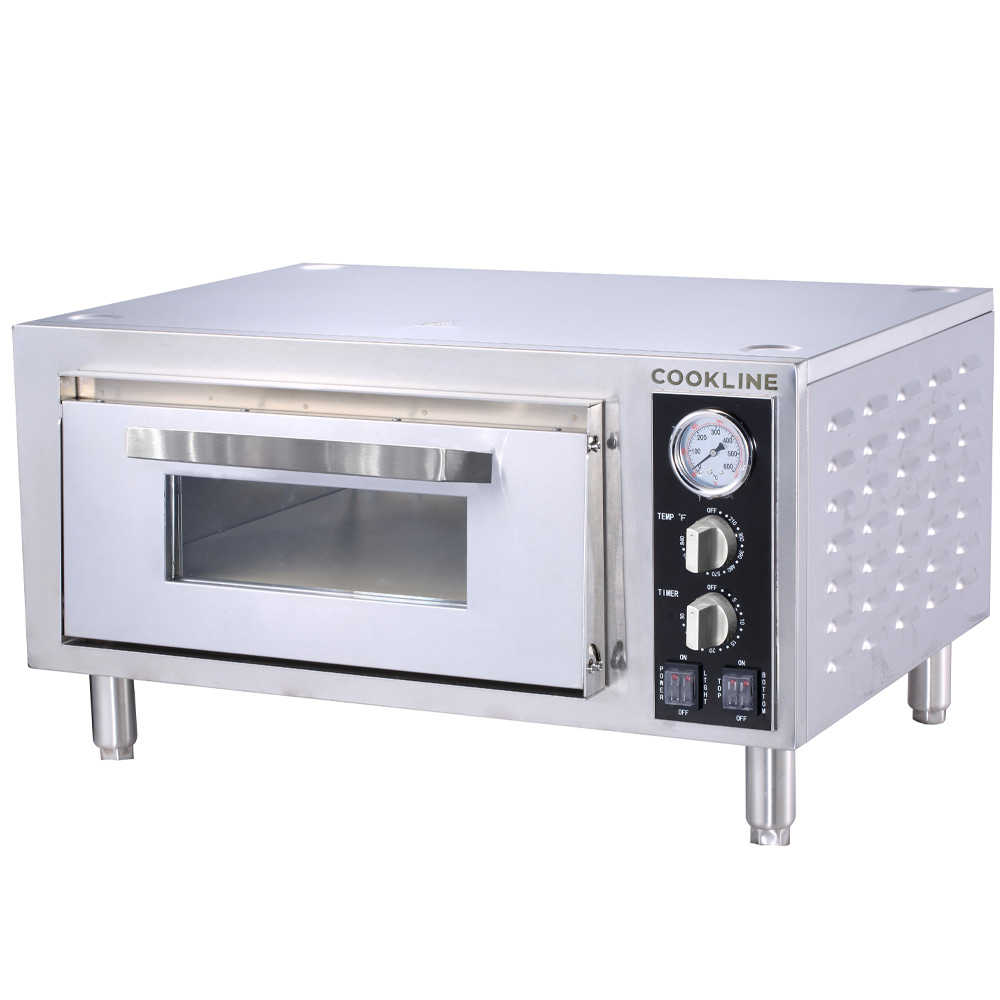Cookline CPO-1 28 In. Single Deck Countertop Pizza Oven, 18 In. Pizza Capacity, 840°F, Cordierite Stone, 120V