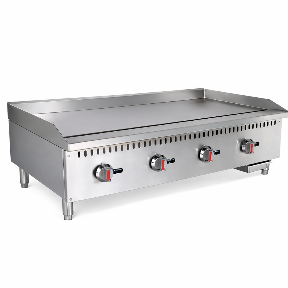 Prepline ENCTGM-48-N/L 48 In. Countertop Gas Griddle with Manual Controls, 4 Burners, 120,000 BTU, 3/4 In. Plate