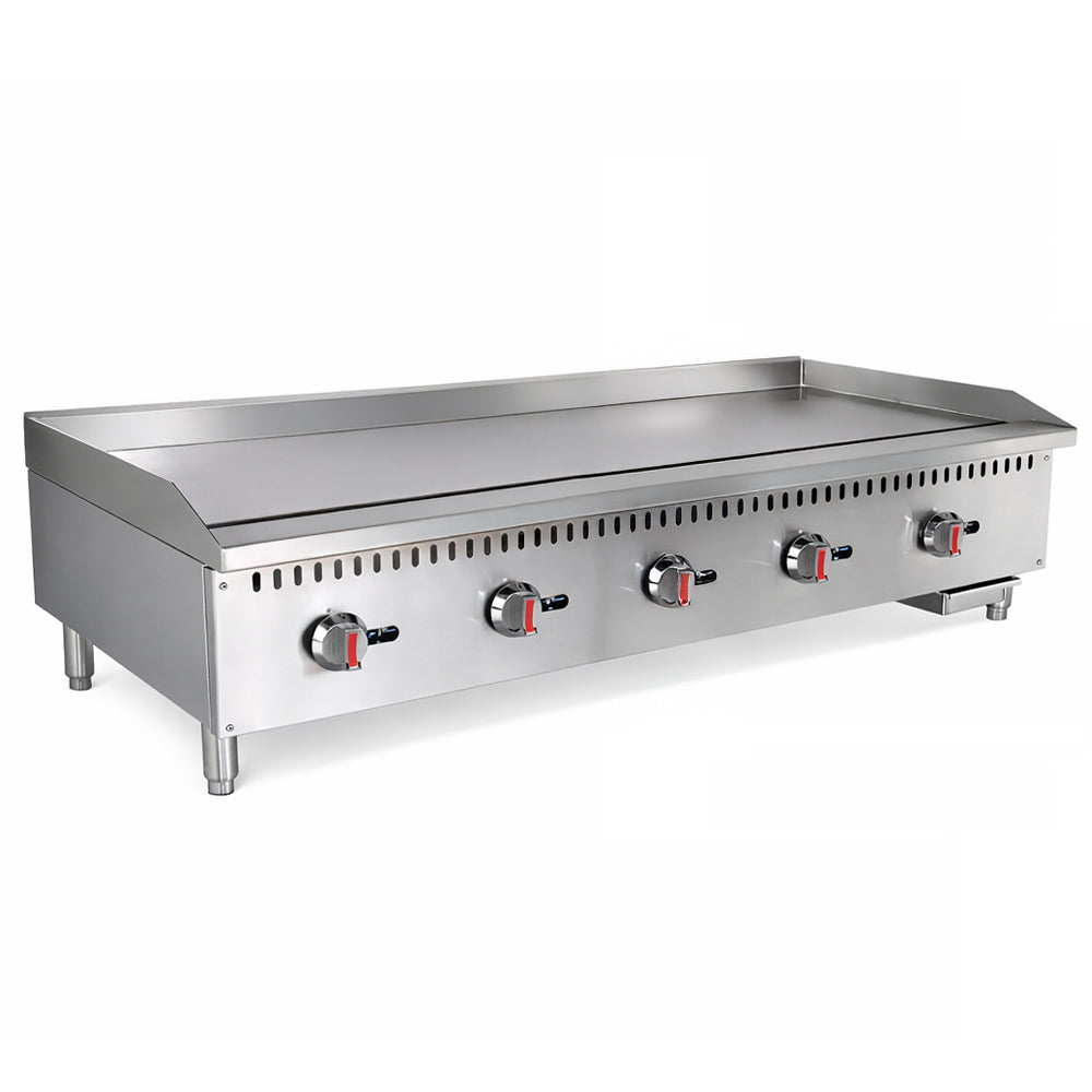 Prepline ENCTGM-60-N/L 60 In. Countertop Gas Griddle with Manual Controls, 5 Burners, 150,000 BTU, 3/4 In. Plate