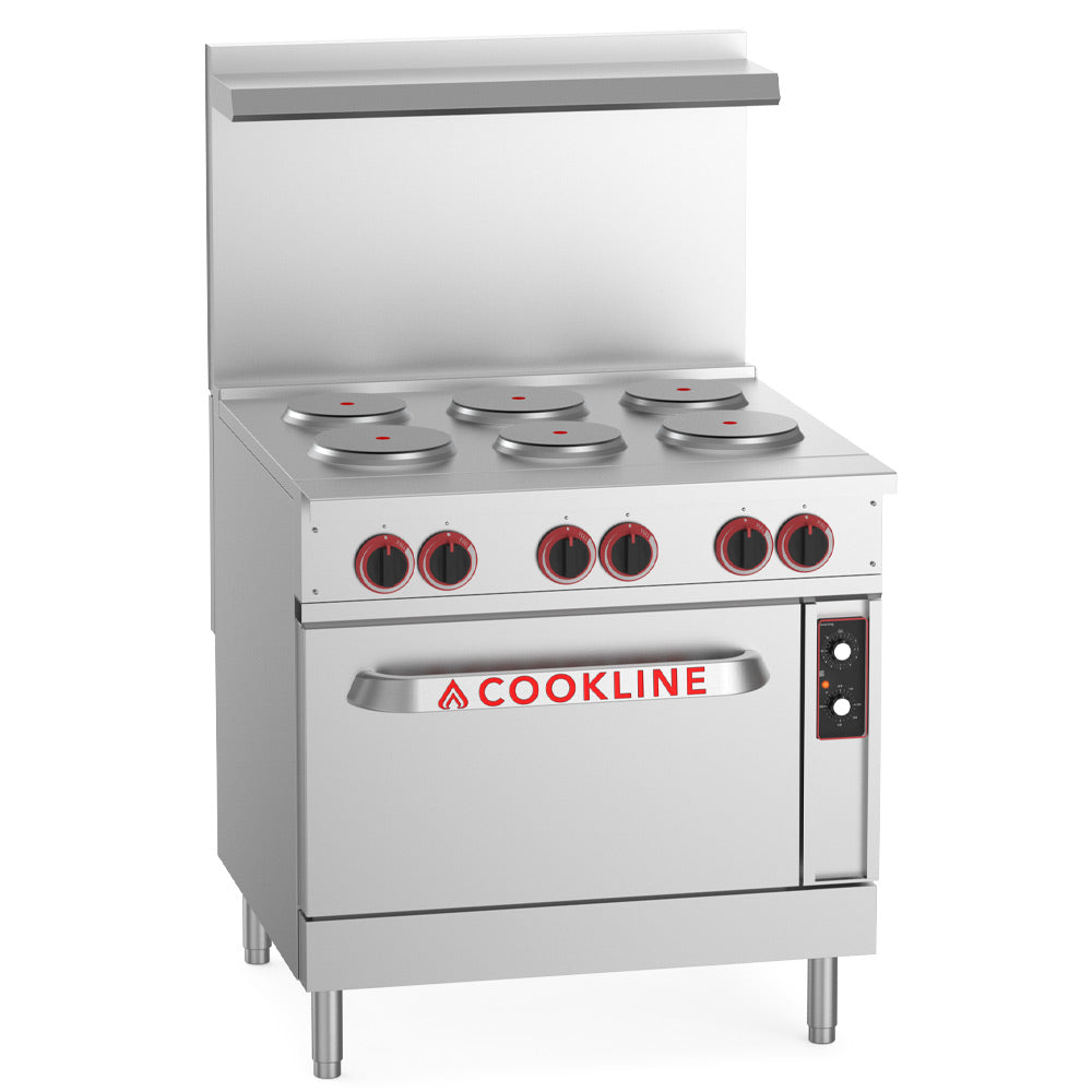 Cookline ER36-208 36 In. Electric Range with 6 Sealed Burners and Standard Oven, 18.2 kW, 208V