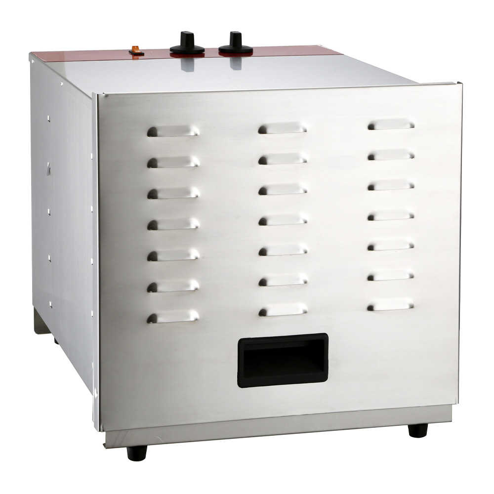 Prepline FD-10R 10 Rack Stainless Steel Commercial Food Dehydrator, 85°F to 160°F, 12 Hour Timer