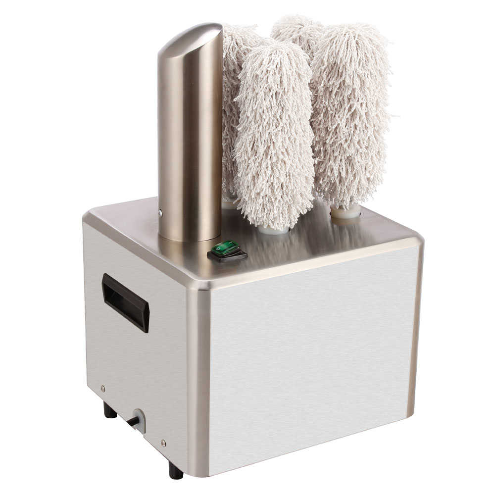 Prepline GP-5B Commercial 5 Brush Electric Glass Polisher, 330 Glasses Per Hour, Heated Air Drying