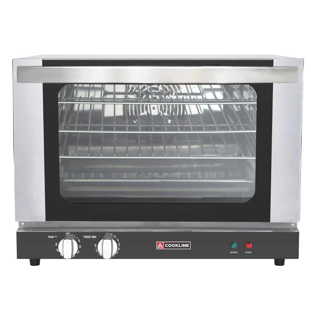 Cookline HCVE-16-120 23 In. Half Size Electric Countertop Convection Oven, 1.5 Cu. Ft., 4 Racks, 120V