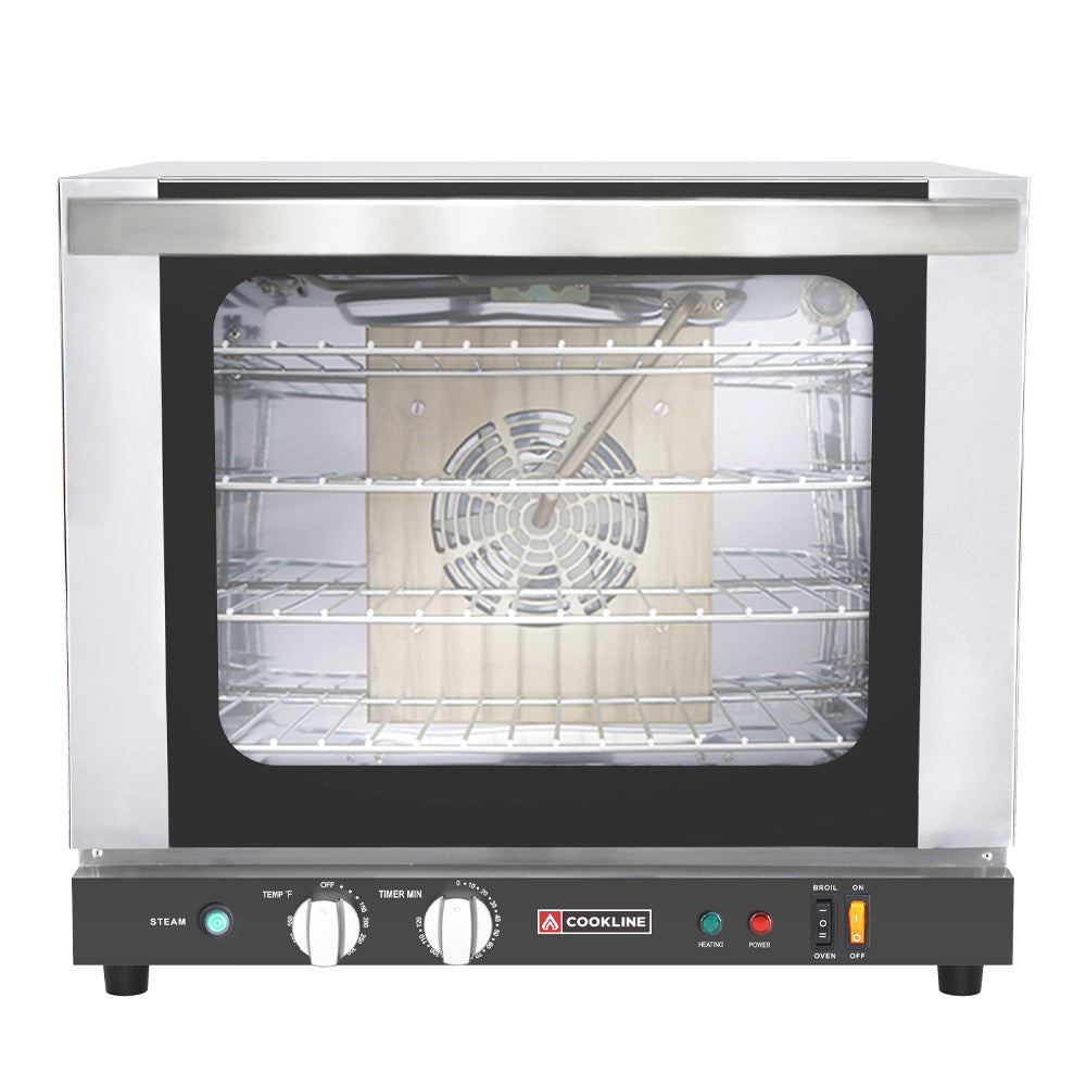 Cookline HCVE-32-240 23 In. Half Size Electric Countertop Convection Oven with Steam Injection, 2.3 Cu. Ft., 208/240V