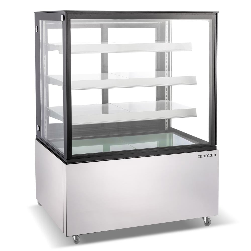 Marchia MBT36-ST 36" Straight Glass Refrigerated Bakery Display Case, 3 Adjustable Glass Shelves, R290