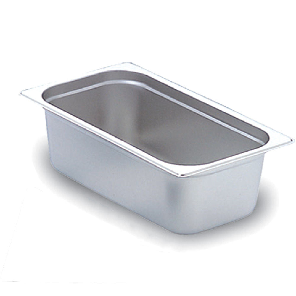 Prepline PFP-13-4 1/3 Size 4 In. Deep Anti-Jam Stainless Steel Steam Table Pan, 24 Gauge 18/8 Stainless Steel