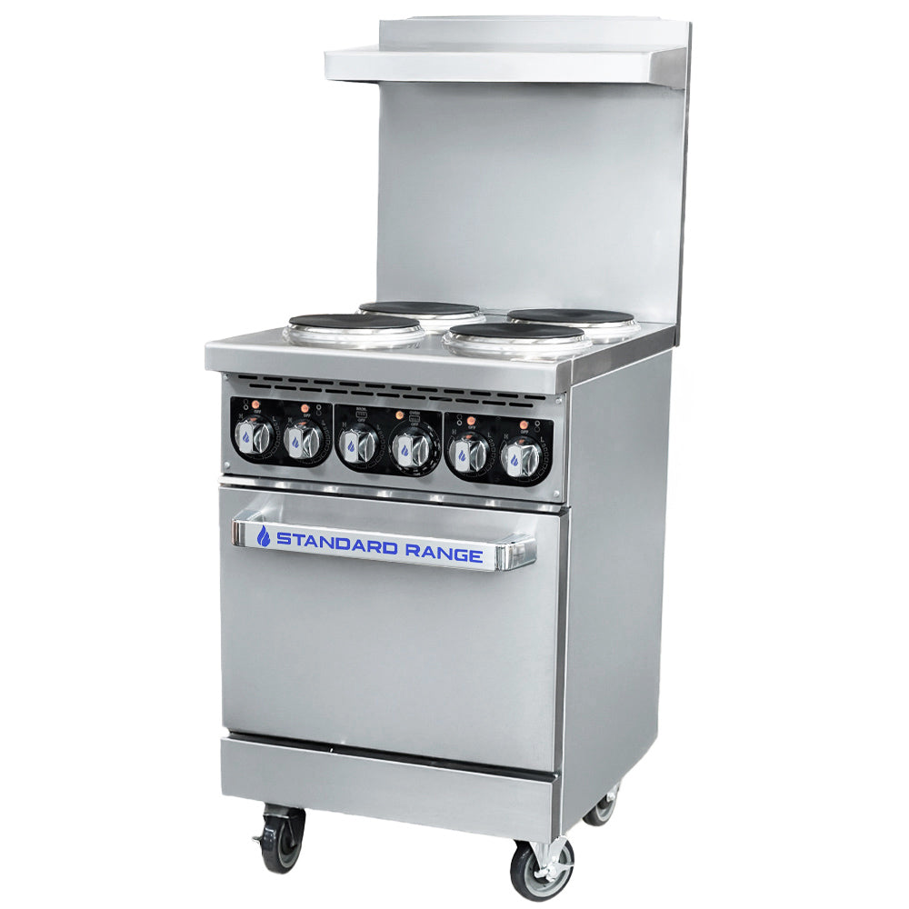 Standard Range SR-ER24-240 24" Electric Range with 4 Burners and Standard Oven, 240V, 1 Phase