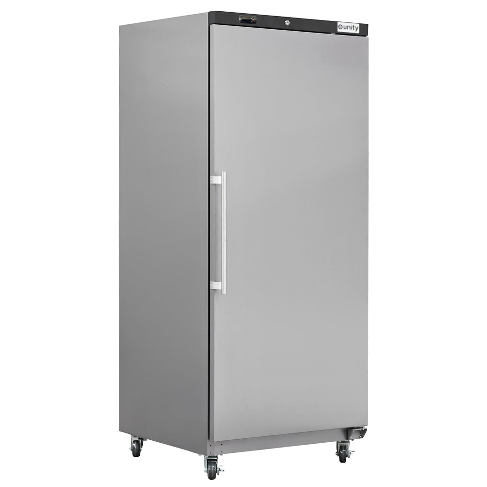 Unity U-22RE 31 In. Economy Solid Door Reach-In Refrigerator, 18 Cu. Ft., Digital Temperature Control, Locking Door