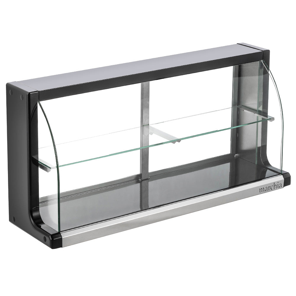 Marchia USTAR-T36 33" Dry Curved Glass Bakery Display Case, Non Refrigerated, Rear Sliding Doors