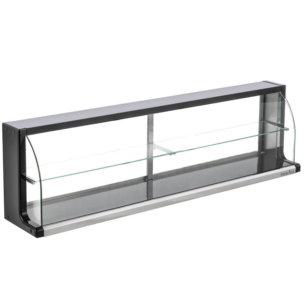 Marchia USTAR-T60 57" Dry Curved Glass Bakery Display Case, Non Refrigerated, Rear Sliding Doors