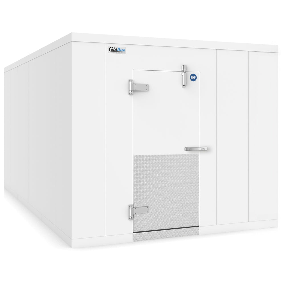 Coldline WCP10X10-FL 10' x 10' Walk-in Cooler Box with Insulated Floor, 4" Insulation, Self-Closing Door